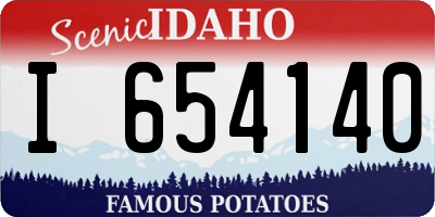 ID license plate I654140
