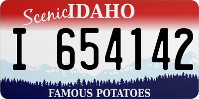 ID license plate I654142