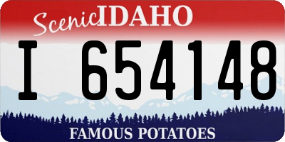 ID license plate I654148