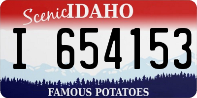 ID license plate I654153