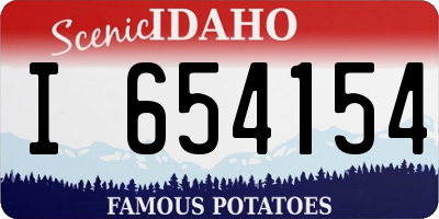 ID license plate I654154