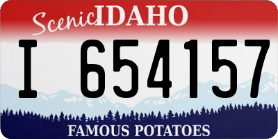 ID license plate I654157