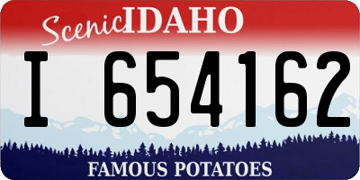 ID license plate I654162