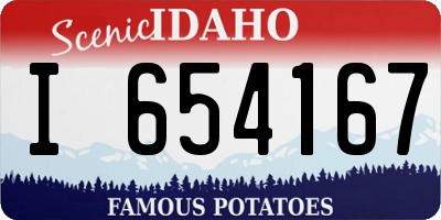 ID license plate I654167