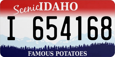 ID license plate I654168