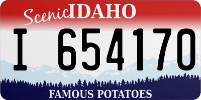 ID license plate I654170