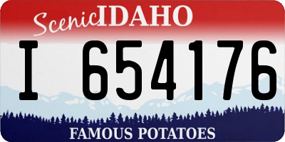 ID license plate I654176