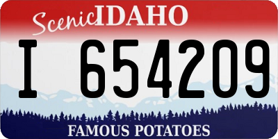 ID license plate I654209