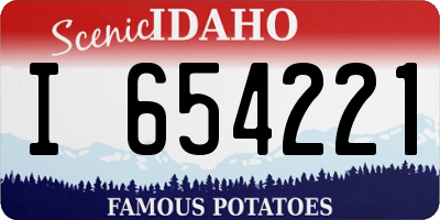 ID license plate I654221