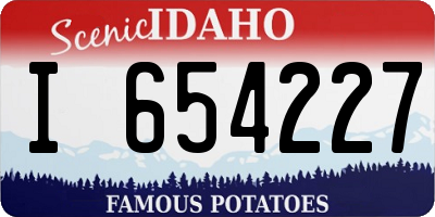 ID license plate I654227