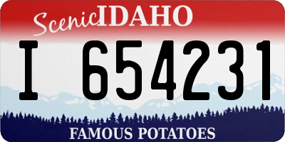 ID license plate I654231