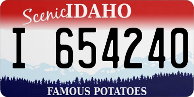 ID license plate I654240