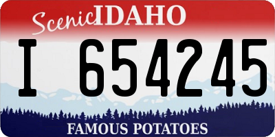 ID license plate I654245