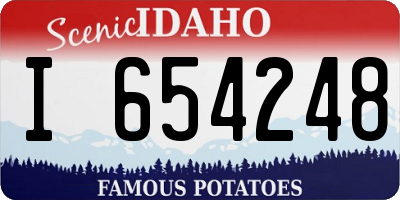 ID license plate I654248