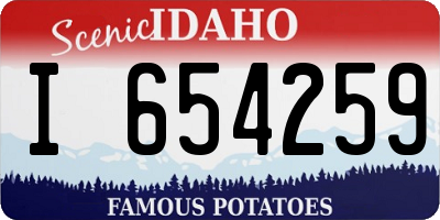 ID license plate I654259