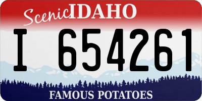 ID license plate I654261