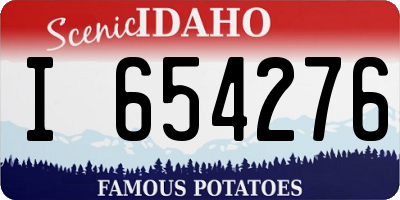 ID license plate I654276
