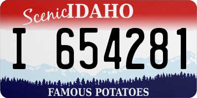 ID license plate I654281