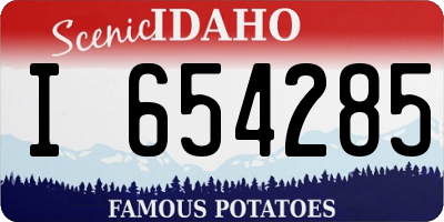 ID license plate I654285
