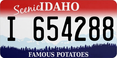 ID license plate I654288