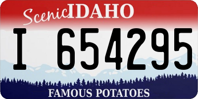 ID license plate I654295