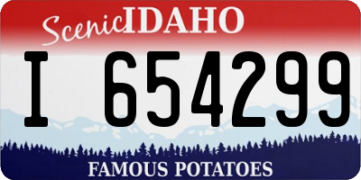 ID license plate I654299
