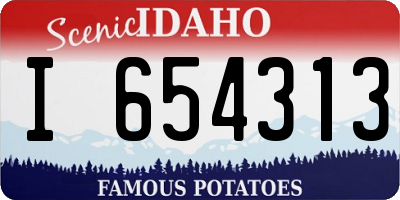 ID license plate I654313