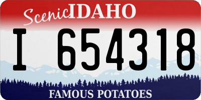 ID license plate I654318