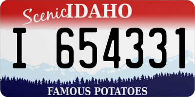 ID license plate I654331