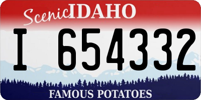 ID license plate I654332