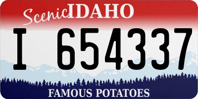 ID license plate I654337