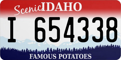 ID license plate I654338