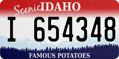ID license plate I654348