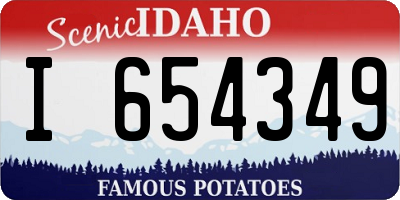 ID license plate I654349
