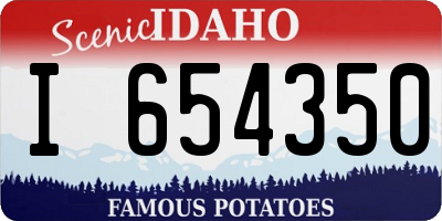 ID license plate I654350