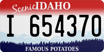 ID license plate I654370