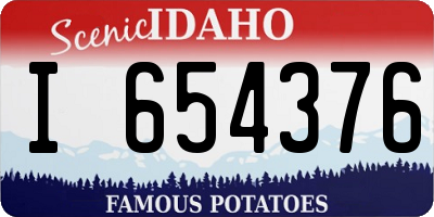 ID license plate I654376