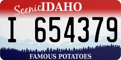 ID license plate I654379