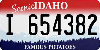 ID license plate I654382