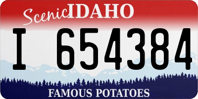 ID license plate I654384