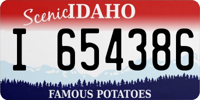 ID license plate I654386
