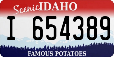 ID license plate I654389