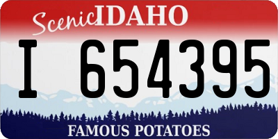 ID license plate I654395