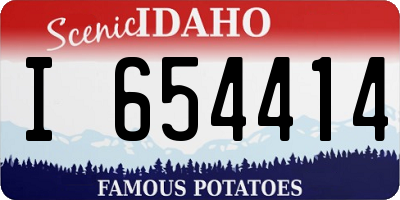 ID license plate I654414