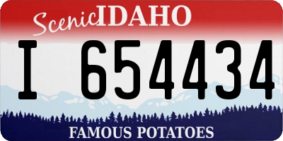 ID license plate I654434