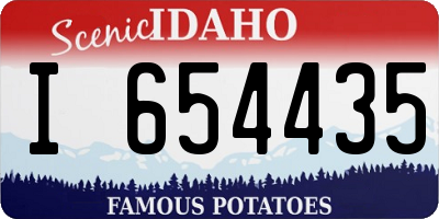 ID license plate I654435