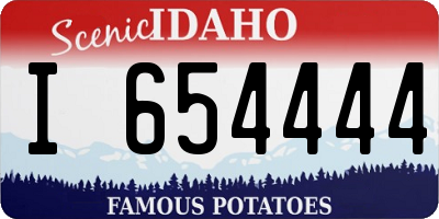 ID license plate I654444