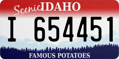 ID license plate I654451