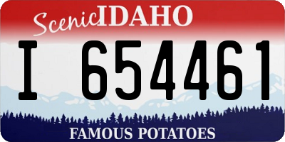 ID license plate I654461