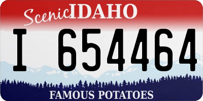 ID license plate I654464
